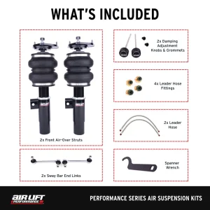Volkswagen GTI Air Suspension Kit - Front - Air Lift - Air Lift Performance - `15-`24 Volkswagen GTI Air Suspension Kit - Front - Air Lift - Air Lift Performance - `15-`24