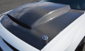 Dodge Challenger Hood - Anderson Composites - Type-DP Fiberglass Demon Style Cowl - `18-`23