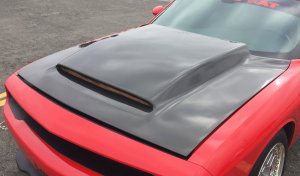 Dodge Challenger Hood - Anderson Composites - Type-DP Fiberglass Demon Style Cowl - `18-`23
