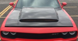 Dodge Challenger Hood - Anderson Composites - Type-DP Fiberglass Demon Style Cowl - `18-`23