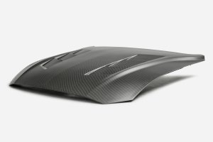 Ford Mustang Hood - Anderson Composites - Type-SA - Double-Sided Carbon Fiber - Matte Finish - '18-'23