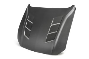 Ford Mustang Hood - Anderson Composites - Type-SA - Double-Sided Carbon Fiber - Matte Finish - '18-'23 Ford Mustang Hood - Anderson Composites - Type-SA - Double-Sided Carbon Fiber - Matte Finish - '18-'23
