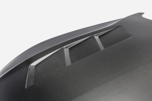 Ford Mustang Hood - Anderson Composites - Type-SA - Double-Sided Carbon Fiber - Matte Finish - '18-'23