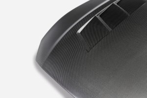 Ford Mustang Hood - Anderson Composites - Type-SA - Double-Sided Carbon Fiber - Matte Finish - '18-'23