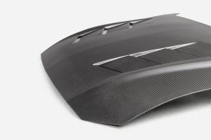Ford Mustang Hood - Anderson Composites - Type-SA - Double-Sided Carbon Fiber - Matte Finish - '18-'23