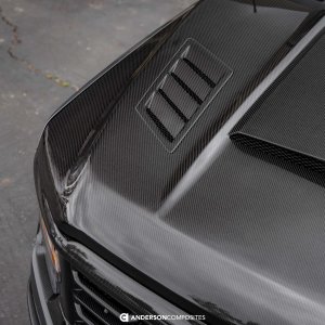 Ford F-150 Hood - Anderson Composites - Type-AB Carbon Fiber - `21-`25