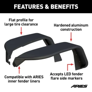 Jeep Gladiator JT Fender Flares - Front - Smooth Jeep Gladiator JT Fender Flares - Front - Smooth