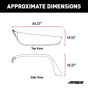 Jeep Gladiator JT Fender Flares - Front - Smooth Jeep Gladiator JT Fender Flares - Front - Smooth
