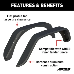 Jeep Wrangler JK Fender Flares - Rear - Smooth Jeep Wrangler JK Fender Flares - Rear - Smooth