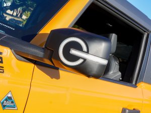 Ford Bronco Rear View Mirror Cover Set w/ built in LED Lights - Matte Black