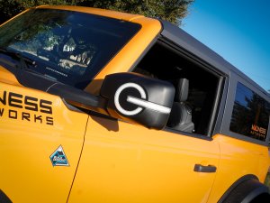 Ford Bronco Rear View Mirror Cover Set w/ built in LED Lights - Matte Black