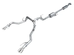 Ford F150 Performance Exhaust - AWE Tuning - Cat Back, 0FG Resonated - Chrome Silver Tips - w/ Bumper Cutouts `21-`27