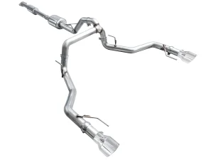 Ford F150 Performance Exhaust - AWE Tuning - Cat Back, 0FG Resonated - Chrome Silver Tips - w/ Bumper Cutouts `21-`27
