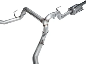 Ford F150 Performance Exhaust - AWE Tuning - Cat Back, 0FG Resonated - Chrome Silver Tips - w/ Bumper Cutouts `21-`27
