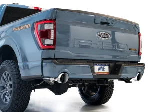 Ford F-150 Tremor Performance Exhaust - AWE Tuning - Cat-Back Track - Chrome Silver - `21-`27