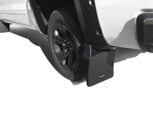 Chevrolet Silverado 1500 Mud Flaps - Rear - Bushwacker - Trail Armor, Pocket/Rivet Style - Black - `19-`22 Chevrolet Silverado 1500 Mud Flaps - Rear - Bushwacker - Trail Armor, Pocket/Rivet Style - Black - `19-`22