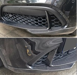Alfa Romeo Stelvio Front Bumper Carbon Fiber Trim - 3 piece set 