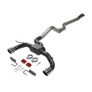 Ford Bronco Performance Exhaust - Cat Back - Dual Exit - Flowmaster - Outlaw - Black w/ Polished Tip - 4-Door Ford Bronco Performance Exhaust - Cat Back - Dual Exit - Flowmaster - Outlaw - Black w/ Polished Tip - 4-Door