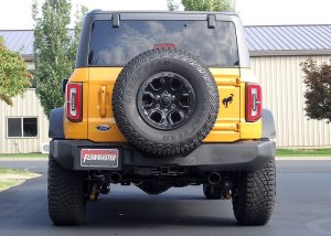 Ford Bronco Performance Exhaust - Cat Back - Dual Exit - Flowmaster - Outlaw - Black w/ Polished Tip - 4-Door Ford Bronco Performance Exhaust - Cat Back - Dual Exit - Flowmaster - Outlaw - Black w/ Polished Tip - 4-Door