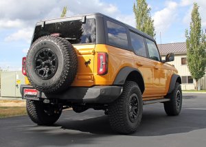 Ford Bronco Performance Exhaust - Cat Back - Axle Exit - Flowmaster - American Thunder - Black w/ Polished Tip Ford Bronco Performance Exhaust - Cat Back - Axle Exit - Flowmaster - American Thunder - Black w/ Polished Tip