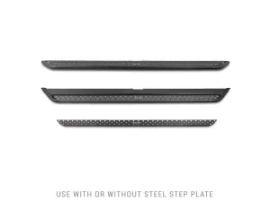 Dodge Ram 1500 Quad Cab Pickup Side Steps - Go Rhino - Dominator Extreme DSS - Textured Black - `09-'23