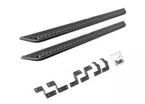Dodge Ram 1500 Quad Cab Pickup Side Steps - Go Rhino - Dominator Extreme DSS - Textured Black - `09-'23