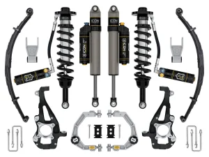 Ford F-150 Coilover Suspension Kit - ICON - 2.5 Series Stage 4 Billet CDXS w/ Leaf Packs - `21-`24
