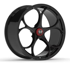 Alfa Romeo Stelvio Custom Wheels - set of 4 - KuhlFX - Forged - GTAm Style - 20" - Gloss Black
