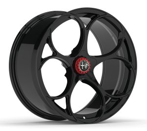 Alfa Romeo Stelvio Custom Wheels - set of 4 - KuhlFX - Forged - GTAm Style - 20" - Gloss Black