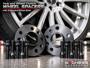 Alfa Romeo Giulia Wheel Spacers - MADNESS - 15mm - set of 2 w/ extended bolts