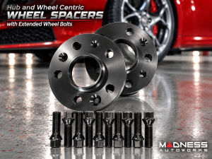 Alfa Romeo Giulia Wheel Spacers - MADNESS - 15mm - set of 2 w/ extended bolts