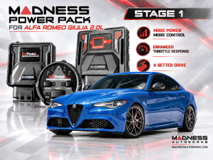 Alfa Romeo Giulia MADNESS Power Pack PRO - 2.0L - Stage 1