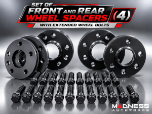 Alfa Romeo Giulia Wheel Spacers - MADNESS - 5mm & 15mm - set of 4 w/ extended bolts