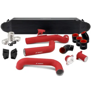 Honda Civic Intercooler Kit - Mishimoto - Black Intercooler - Red Pipes - 1.5T Si `22-`26