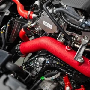 Honda Civic Type-R Intercooler Kit - Mishimoto - Silver Intercooler/Red Pipes - `23-`27