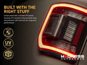 Jeep Gladiator JT LED Tail Lights - XB LED Series - Morimoto - Low Profile - Smoked