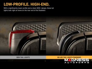 Jeep Gladiator JT LED Tail Lights - XB LED Series - Morimoto - Low Profile - Smoked
