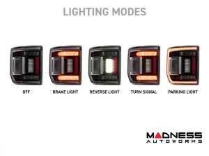 Jeep Gladiator JT LED Tail Lights - XB LED Series - Morimoto - Low Profile - Smoked