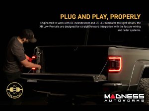 Jeep Gladiator JT LED Tail Lights - XB LED Series - Morimoto - Low Profile - Red