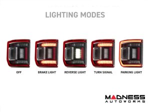 Jeep Gladiator JT LED Tail Lights - XB LED Series - Morimoto - Low Profile - Red