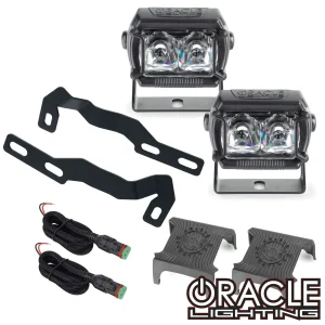 Toyota Tacoma Ditch Lights - A-Pillar Hood Mount - ORACLE Lighting - VEGA Series 2 Spotlights - `16-`23 Toyota Tacoma Ditch Lights - A-Pillar Hood Mount - ORACLE Lighting - VEGA Series 2 Spotlights - `16-`23