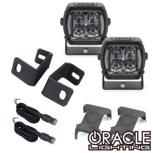 Ford F-150 Off-Road Lighting - A-Pillar Hood - ORACLE Lighting - VEGA Series 4 Spotlights - `15-`23 Ford F-150 Off-Road Lighting - A-Pillar Hood - ORACLE Lighting - VEGA Series 4 Spotlights - `15-`23