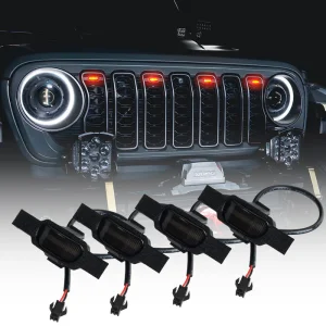 Jeep Wrangler JL Grille LED Kit - ORACLE Lighting - Pre-Runner Style - Clear - `24-`26 Jeep Wrangler JL Grille LED Kit - ORACLE Lighting - Pre-Runner Style - Clear - `24-`26