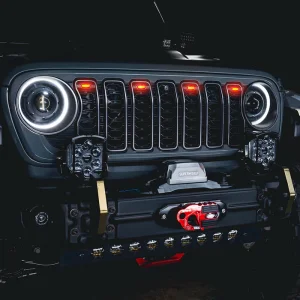 Jeep Gladiator Grill LED Kit - ORACLE Lighting - Pre-Runner Style - Tinted - `24-`26 Jeep Gladiator Grill LED Kit - ORACLE Lighting - Pre-Runner Style - Tinted - `24-`26
