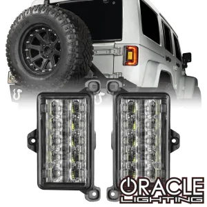 Jeep Wrangler JK Reverse Lights - Rear - ORACLE Lighting - Dual Function Reverse LED Modules Flush - Amber/White