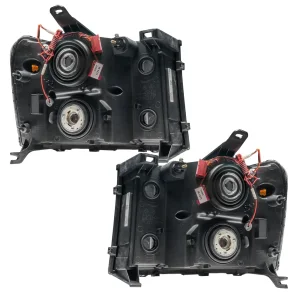 GMC Sierra Headlight Assemblies - ORACLE Lighting - Square Ring Design w/ BC2 Controller - ColorSHIFT - `07-`13