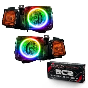 Hummer H3 Headlight Assemblies - ORACLE Lighting - ColorSHIFT w/ BC2 Controller - `06-`10