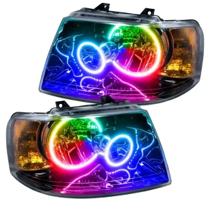 Ford Expedition Headlight Assemblies - ORACLE Lighting - ColorSHIFT w/ BC2 Controller - Black - `03-`06 Ford Expedition Headlight Assemblies - ORACLE Lighting - ColorSHIFT w/ BC2 Controller - Black - `03-`06