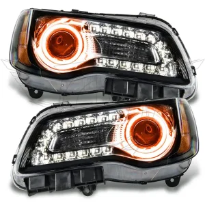 Chrysler 300 Headlight Assemblies - ORACLE Lighting - SMD HL - NON HID - ColorSHIFT w/ BC2 Controller - Black - `11-`14