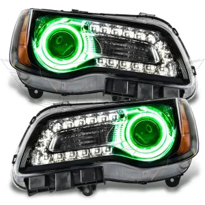 Chrysler 300 Headlight Assemblies - ORACLE Lighting - SMD HL - NON HID - ColorSHIFT w/ BC2 Controller - Black - `11-`14